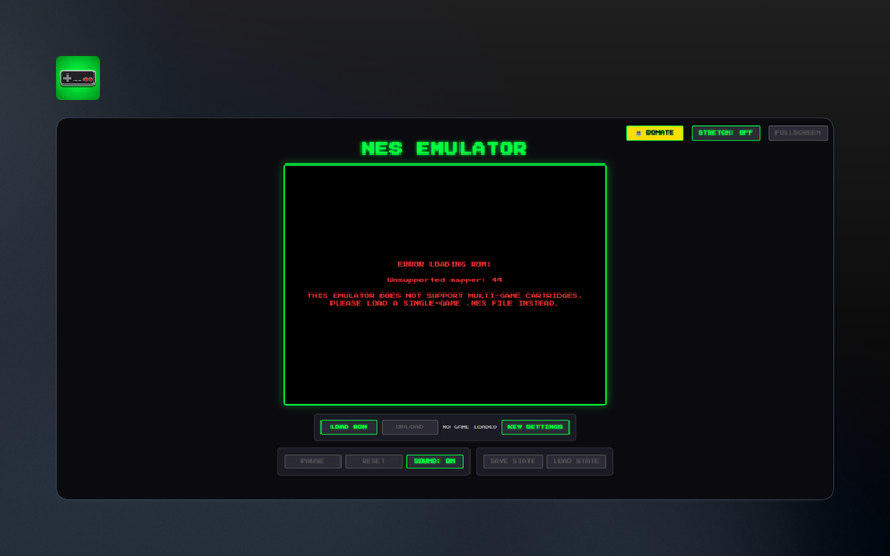NES Emulator dashboard preview