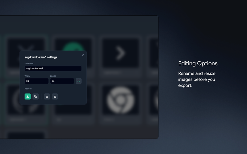 SVG Downloader dashboard preview