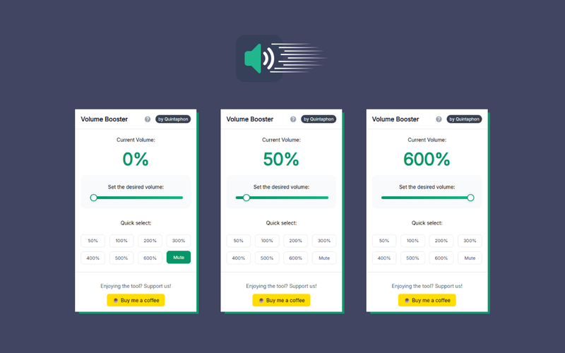 Volume Booster dashboard preview